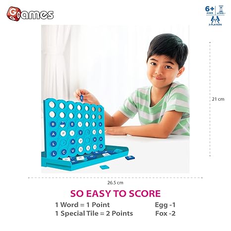 Funskool Games Word Build 2 Player Word Building Game Grid and Tray Strategy Game