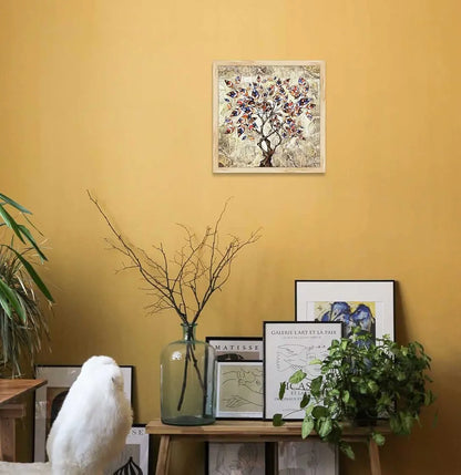 ArtX Paper Tree Wall Art Frame Painting Multicolor Abstract