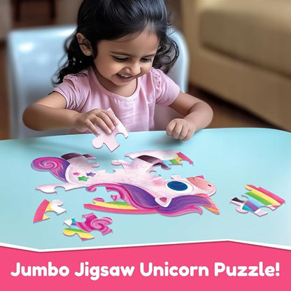 Bloomingo Puzzle Kit for Kids | My First Jigsaw Puzzle | Unicorn & the Friendly Fairy | 20+ Jigsaw Pieces
