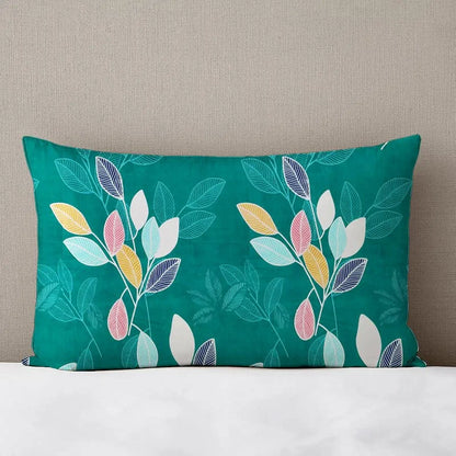 BSB Home Prime Collections 160tc Pure Microfiber Glace Cotton Double Bedsheet with 2 King Size Pillow Covers-Green and Blue