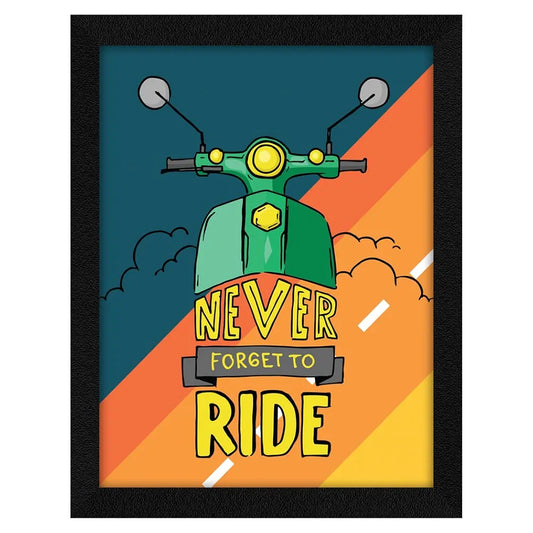 ArtX Paper Motivational Quotes Ride Wall Frame Art Painting