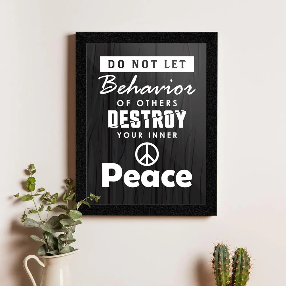 ArtX Paper Stay Patient Motivational Framed Posters Set of 4