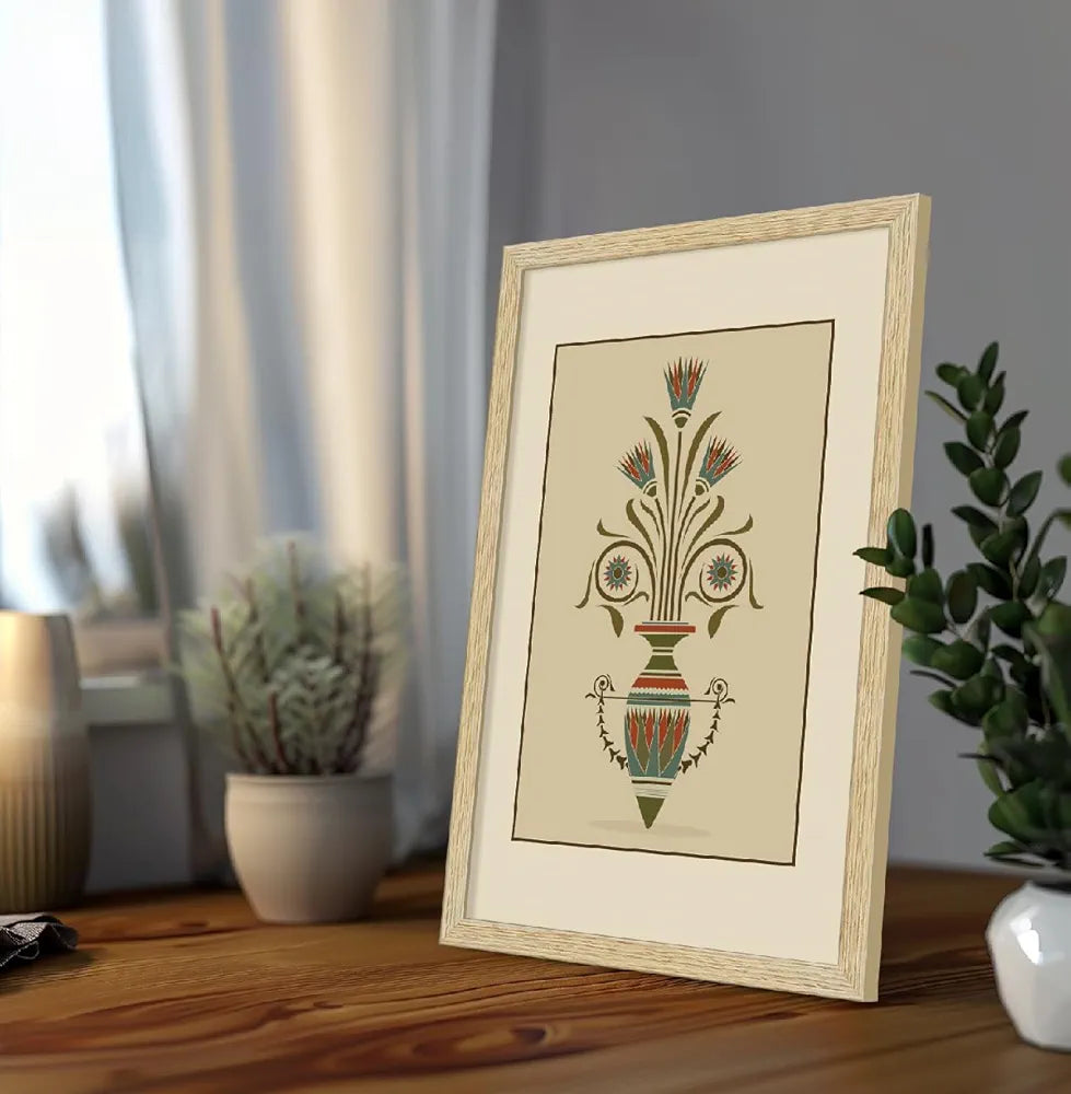 ArtX Paper Vintage Paintings with Frame Set of 3