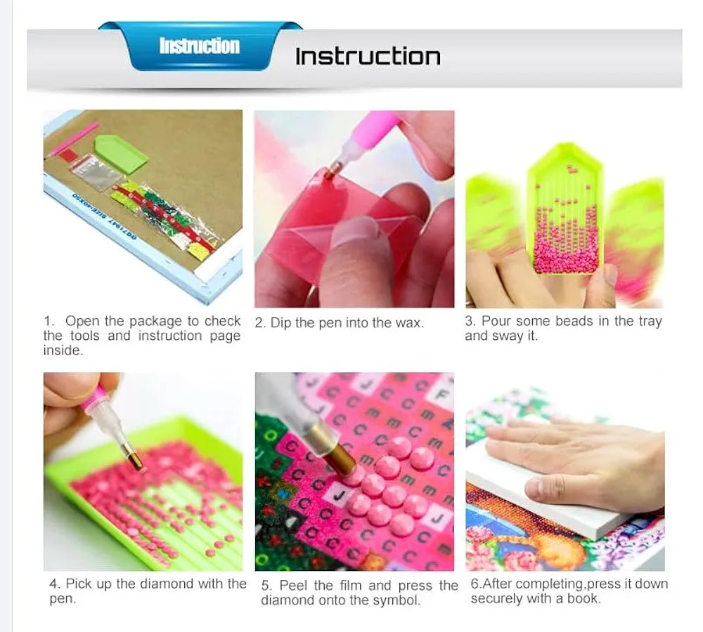 TULIP N TURTLE Women with Guitar DIY 5D Diamond Painting by Number Kits Round Drill Cross Stitch Pictures Arts Craft