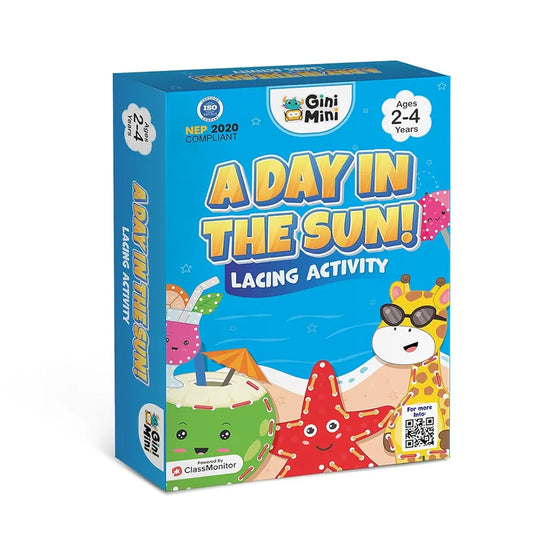 GiniMini Lacing Activity Toy for Kids 2 3 4 Years | Enhance Motor Skills, Hand-Eye Coordination, Screen-Free, Creativity, & Imagination | Return & Birthday Gifts for Boys & Girls