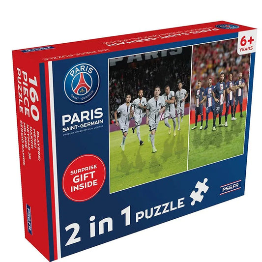 Popcorn Games Premiership Soccer PSG Paris Saint Germain 160 Zigsaw Puzzles 6+ | Messi, Neymar,Sergio & Others - Official Football Licensed Product