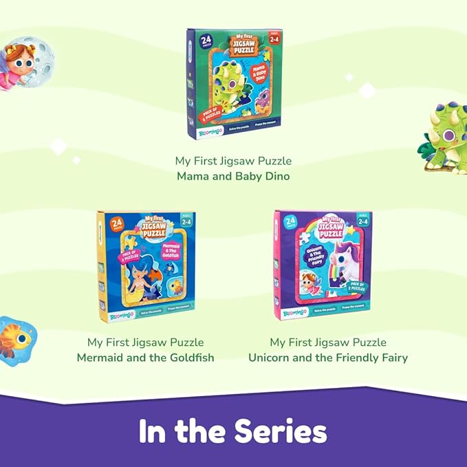 Bloomingo Puzzle Kit | My First Jigsaw Puzzle | Jigsaw Puzzle for Kids 2-4 Years | 20+ Jigsaw Pieces (Dino)