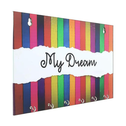 Ecraftindia My Dream Theme Wooden Key Holder With 6 Hooks