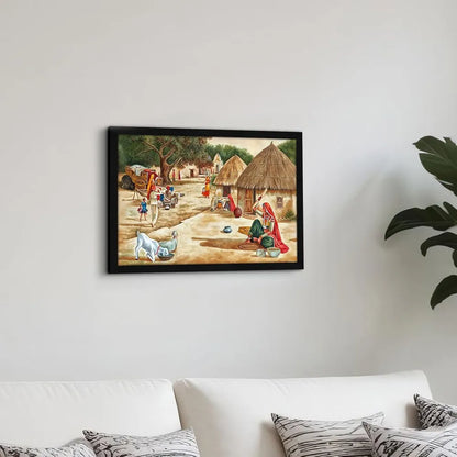 ArtX Paper Village Scene AXI000203-VIL Nature Wall Art Painting