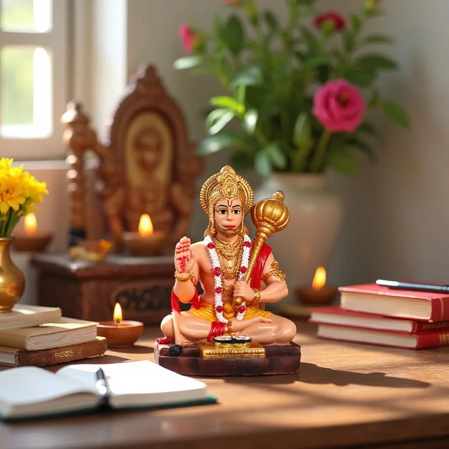 Unovate Lord Hanuman Idol for Car Dashboard - HumanBody Colour