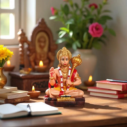 Unovate Lord Hanuman Idol for Car Dashboard - HumanBody Colour