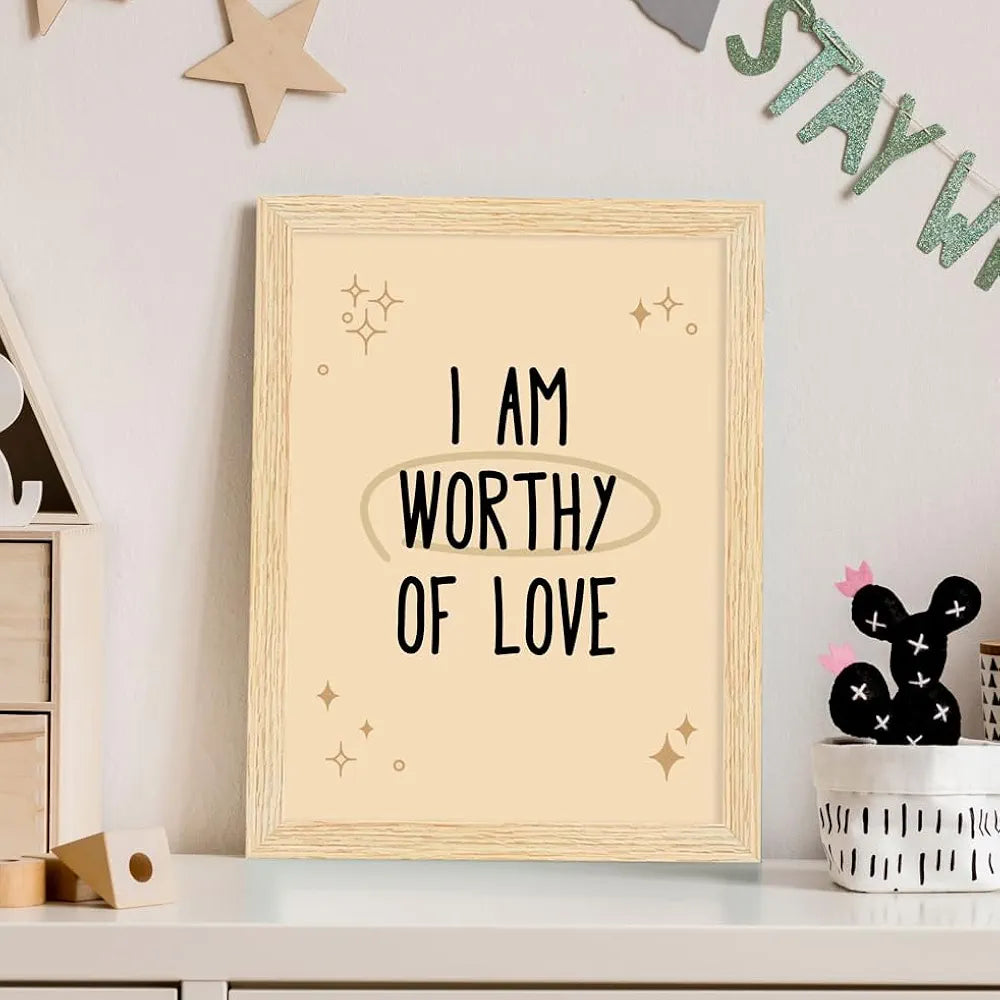 ArtX Paper Motivational-03 Quotes Wall Posters Cartoon Animals Wall Frame A4 Size Multicolor Synthetic Wood Set Of 6