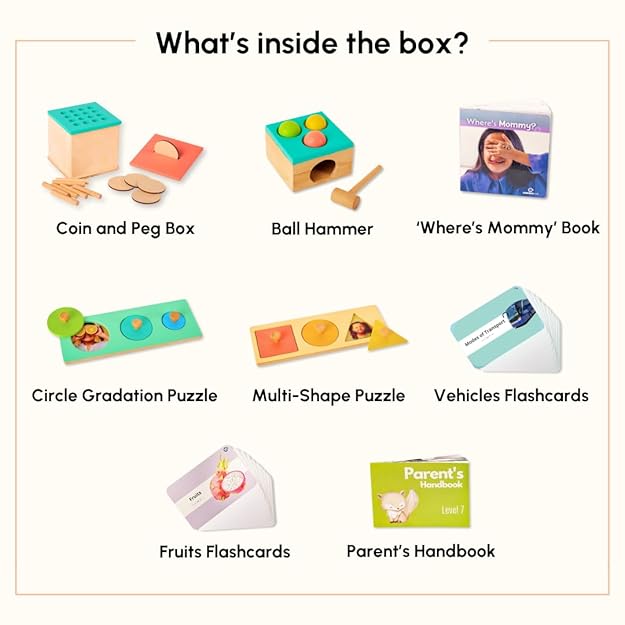 Curious Cub Montessori Learning Wooden Toys | Brain Development Problem/puzzle Solving | Hand-eye Coordination