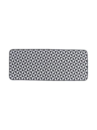 Saral Home Firki Designer Soft Cotton Durable & Washable Multipurpose Runner Colour Grey