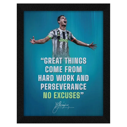 ArtX Paper Motivational Quotes No Excuses Wall Frame Art Painting