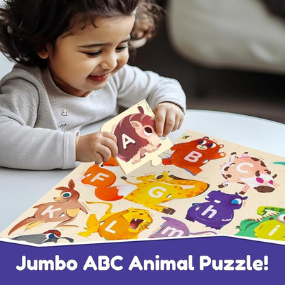 Bloomingo Learning Kit | Abc With Animals - Learn the Alphabets | Fun Bingo Cards and Animal Puzzles