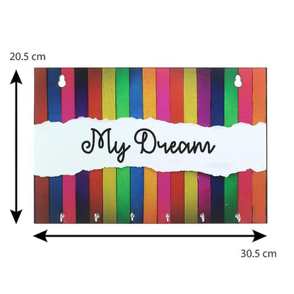 Ecraftindia My Dream Theme Wooden Key Holder With 6 Hooks
