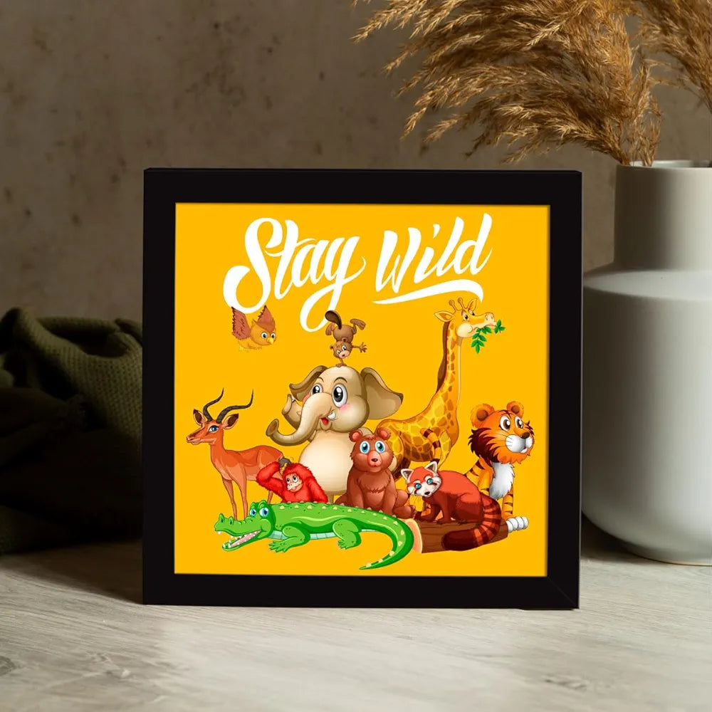 ArtX Set of 4 Cartoons Animals-01 Kids Room Painting Wall Art Set Of 4