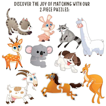 The Book Tree Animal Puzzle for Kids - 60 Piece Animals Jigsaw & Toddler Puzzles with 1 Board Book,Educational Toy for Cognitive Development | Fine-Motor Skills | Age 2+ by Majestic Book Club