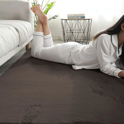 Luxe Home Ruffle Floor Rug 3 X 5 Ft  Colour Cocoa