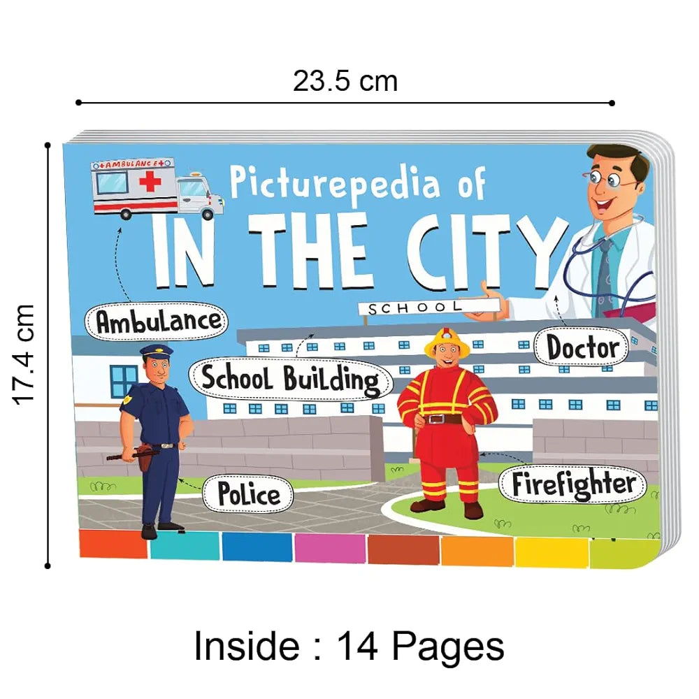 The Book Tree Picturepedia of In the City I Board Book for Kids Age 2+ I Bright & Colourful Pictures I Easy-to-Read Word Labels I Builds Vocabulary I Early Learning Picture Books for Children by Majestic Book Club