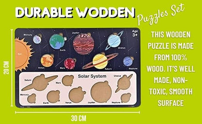 Fiddly's Solar System Wooden Puzzle for Kids | Educational Stm Toy