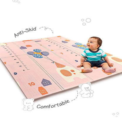 Firstcry Intelliskills Premium Extra Large Reversible Alphabet & Number Play Mat for Babies | Learning & Crawling Foldable Baby Mats for Floor