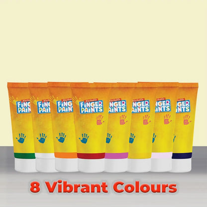 TOYKRAFTT Finger Painting for Toddlers, 4-in-1 Activity Toys for 2+ Year Old, Non Toxic Child Safe Colours for Kids, Gift for 2 to 5 Year Olds, Finger Painting Mega Kit