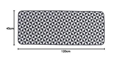 Saral Home Firki Designer Soft Cotton Durable & Washable Multipurpose Runner Colour Grey