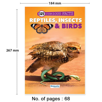 121 Reptiles, Insects & Birds Facts Book for Kids Ages 8+ | Educational Paperback with Colourful Images & Bold Text | 121 Curious Facts for All Ages by Majestic Book Club