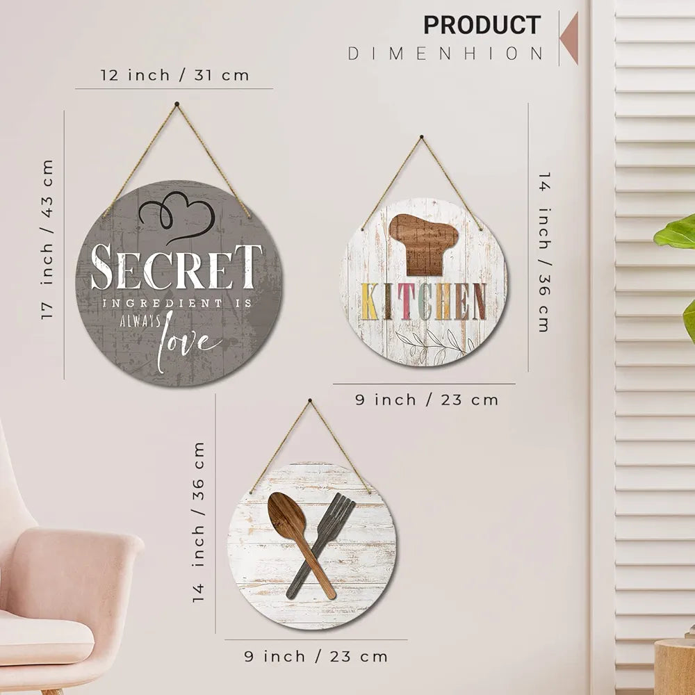 Kotart Wooden Wall Hanging Home Decor Items Secret Ingredients