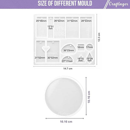 Craftinger Resin Art Keychain Coaster Making Kit With 200gm Resin Color and More