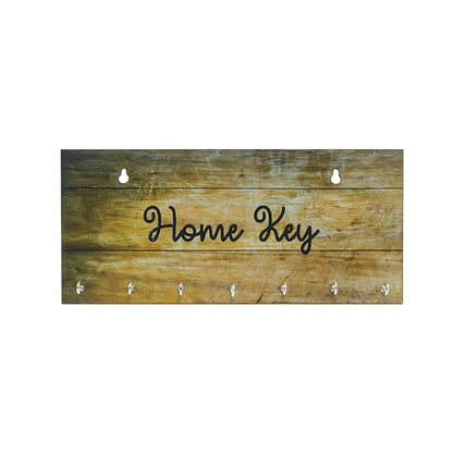 Ecraftindia Home Key Theme Wooden Key Holder With 7 Hooks