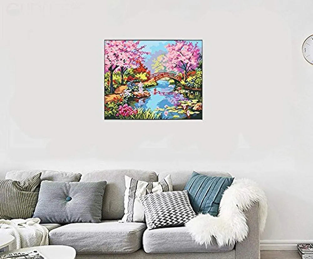 HASTHIP DIY Oil Painting Paint by Numbers for Adults and Kids Gift Kits Pre-Printed Canvas Beginner with Brushes and Pigment -Xanadu 16 * 20 inch, Multicolour
