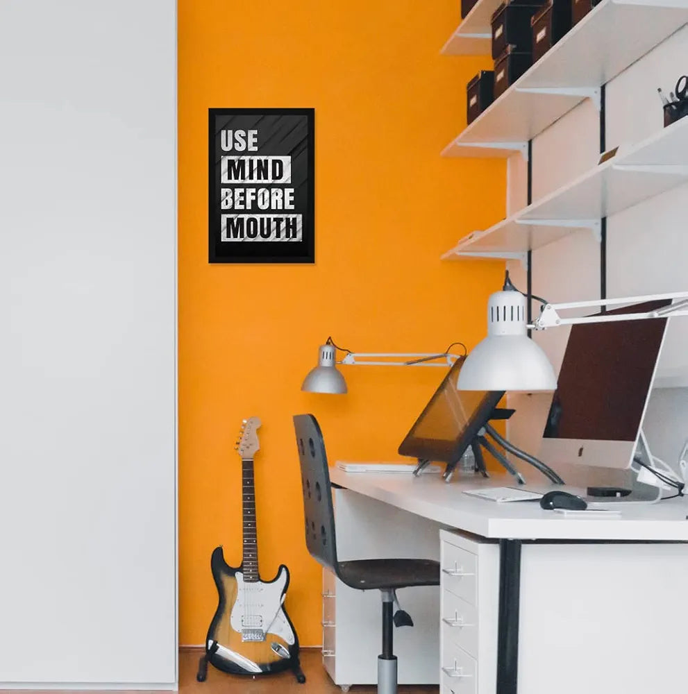 ArtX Paper Use Mind Motivational Quotes Framed Wall Art Painting