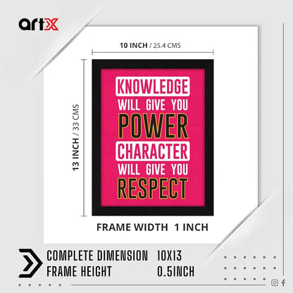 ArtX Paper Motivational Quotes Knowledge Wall Frame Art Painting