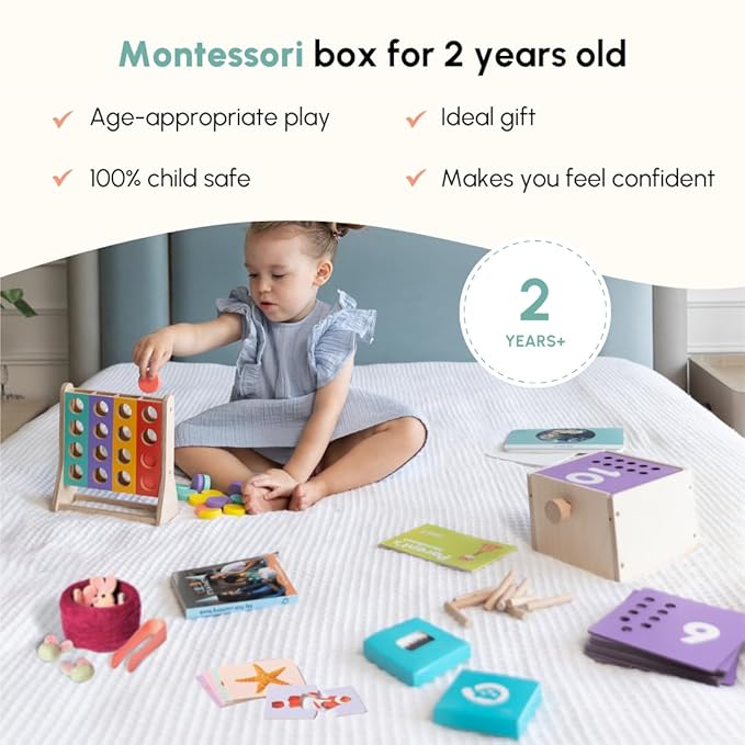 Curious Cub Montessori Learning Wooden Toys | Box 11 | Hand-eye Coordination, Brain Development