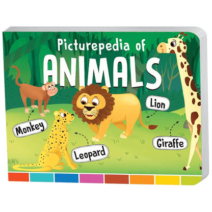 The Book Tree Picturepedia of Animals I Board Book for Kids Age 2+ I Bright & Colourful Pictures I Easy-to-Read Word Labels I Builds Vocabulary I Early Learning Picture Books for Children by Majestic Book Club