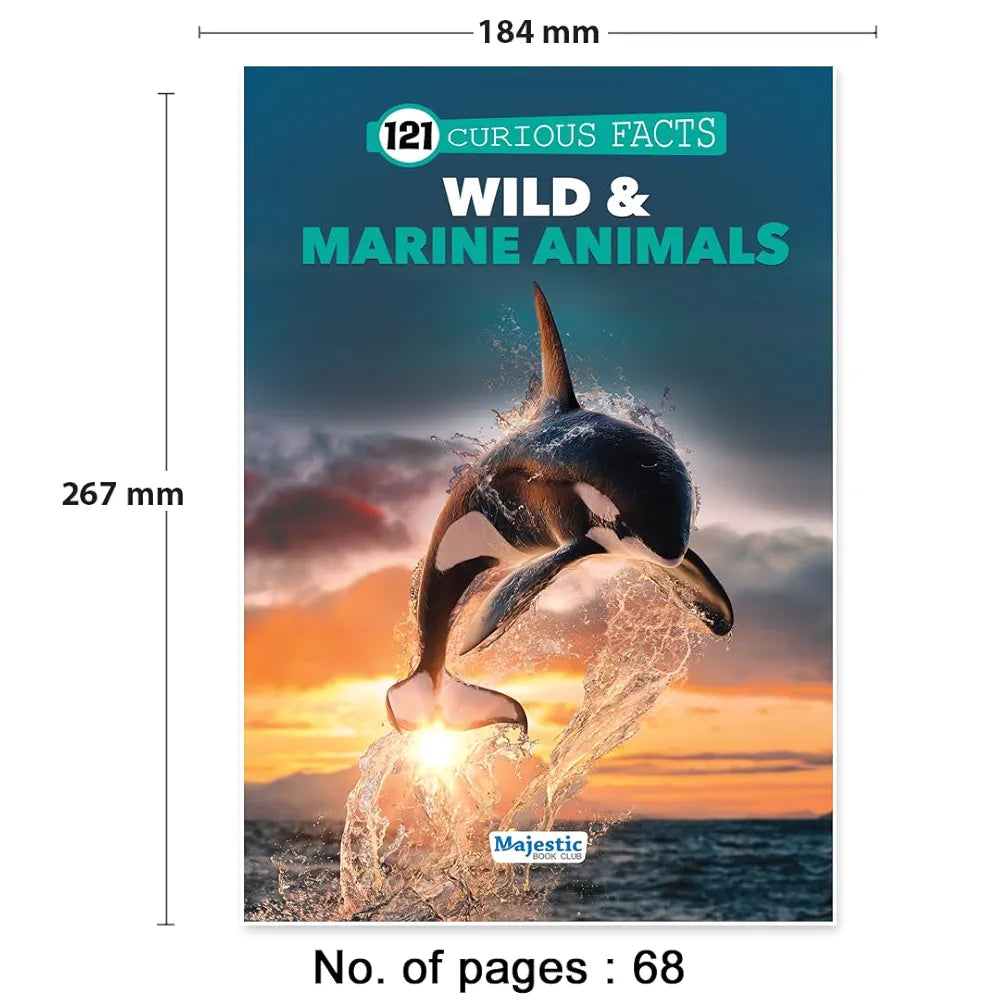 121 Wild & Marine Animals Facts Book for Kids Ages 8+ | Educational Paperback with Colourful Images & Bold Text | 121 Curious Facts for All Ages by Majestic Book Club