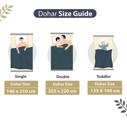 Divine Casa Reversible Single Bed AC Blanket Dohar 120 GSM Lightweight Polyester Colour Navy Blue & White