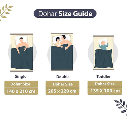 Divine Casa 120 GSM Microfiber Double Dohar Soft & Lightweight Throw Blanket Arrow Print Pattern Colour Navy Blue