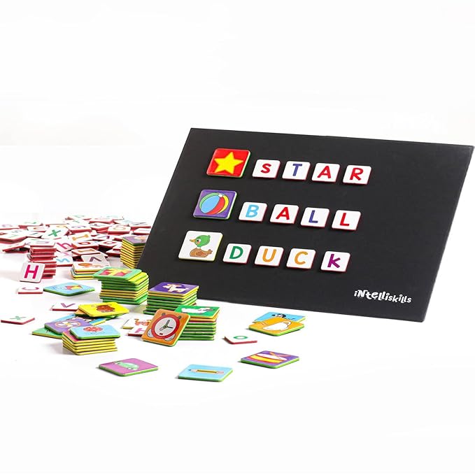 Firstcry Intelliskills Premium 208 Pieces Magnetic Spell & Learn Board for Kids | Learning & Educational Activities Toy