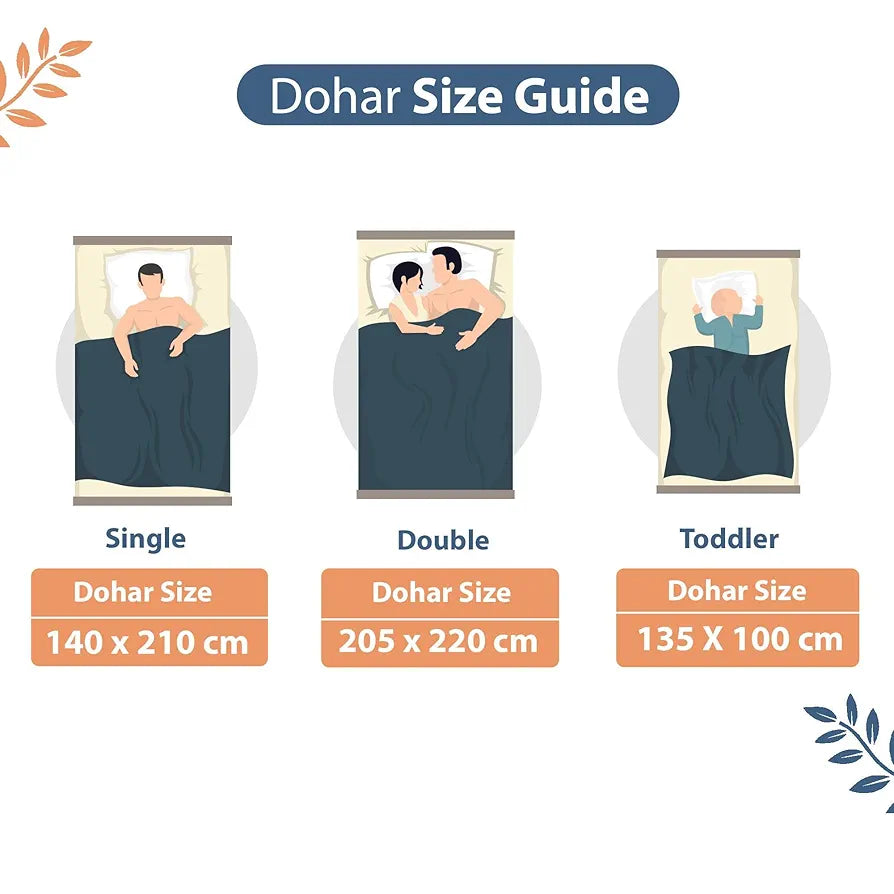 Divine Casa 120 GSM Summer Quilt Brushed Microfibre 3 Layer Breathable Double Bed Dohar AC Blanket TC - 120 Colour Blue and Grey