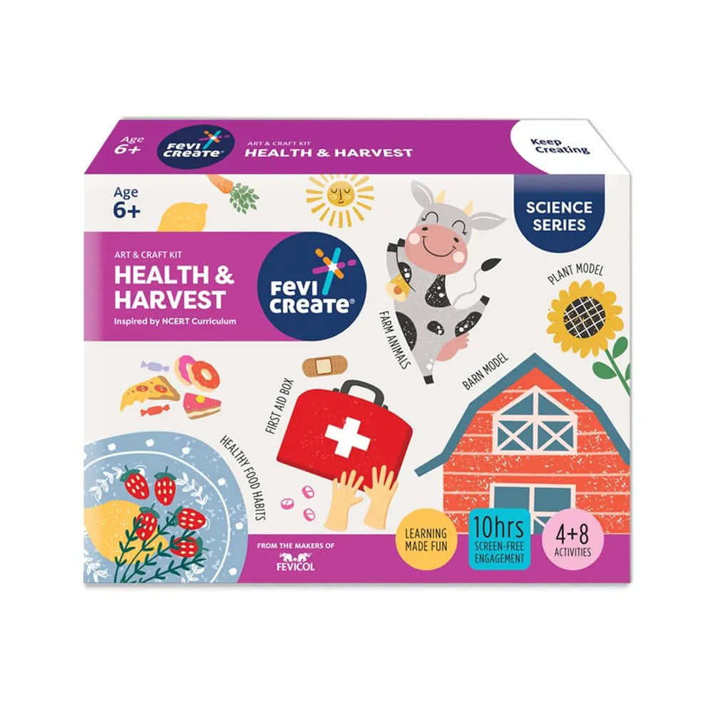 Fevicreate Health and Harvest Art & Craft Kit | Science Series Inspired by NCERT Curriculum| Best Gift for Kids Boys & Girls 6+ Years