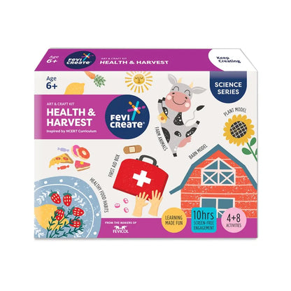 Fevicreate Health and Harvest Art & Craft Kit | Science Series Inspired by NCERT Curriculum| Best Gift for Kids Boys & Girls 6+ Years