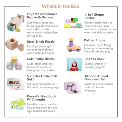 Curious Cub Montessori Learning Wooden Toys Box | Box 5 |improve & Develop Language Memory Skills