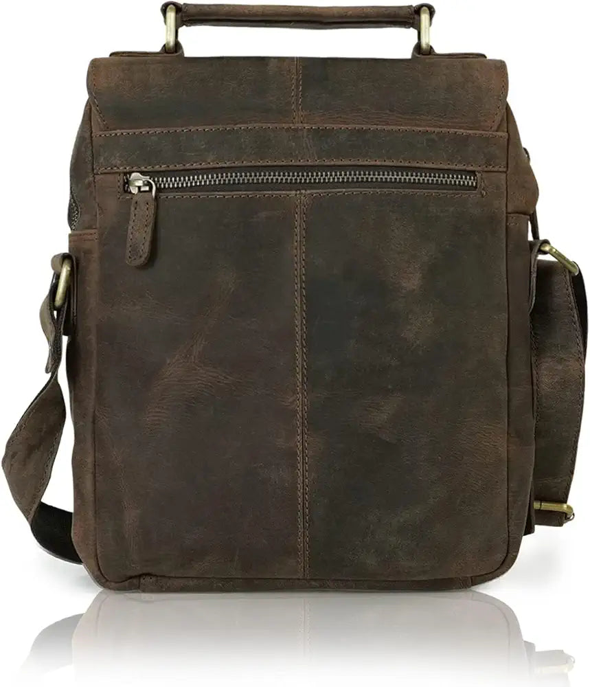 Goatter Men's Hunter Leather 11 Inch Messenger Bag [GTHT-12] 