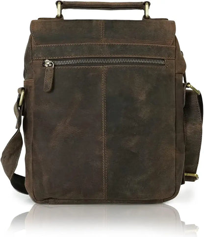 Goatter Men's Hunter Leather 11 Inch Messenger Bag [GTHT-12] 