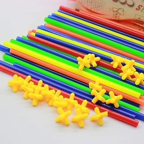 FunBlast Straw Assembling Kit for Kids DIY Assembly Straw Blocks for Kids Learning Toys