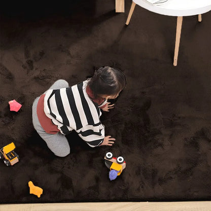 Luxe Home International Ruffle Floor Rug 3 X 5 FtColour Chocolate